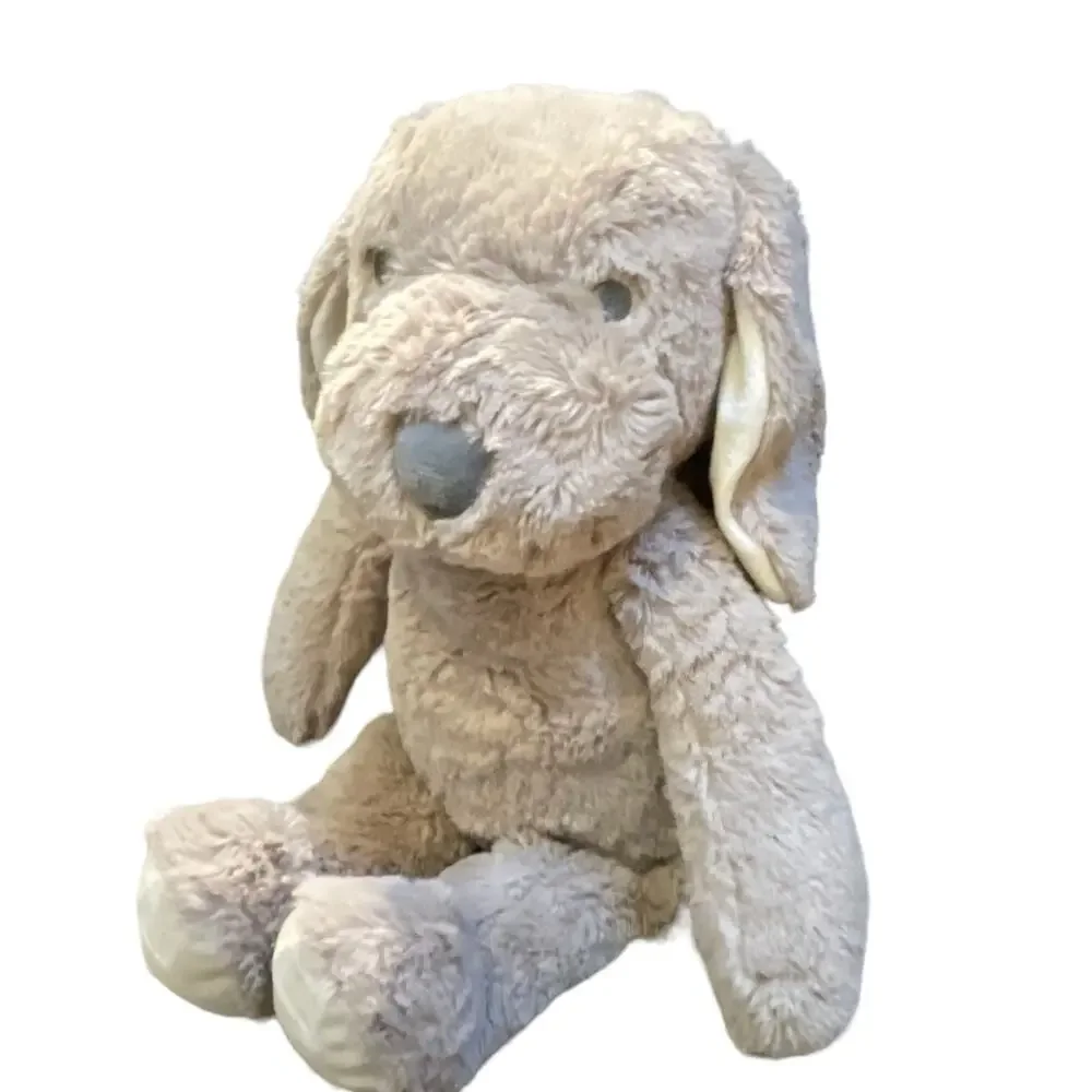 Elegant Baby Plush Bunny Rabbit Gray Brown Stuffed Animal Nursery Lovey 15